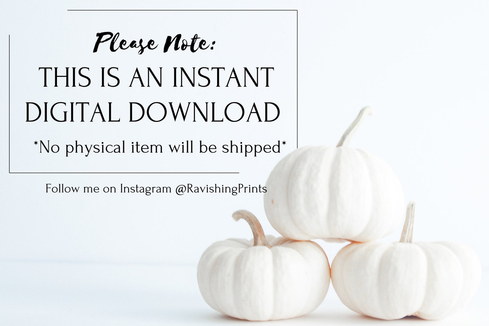 Pumpkin Printable Fall Digital Print Fall Wall Decor Digital Download ...