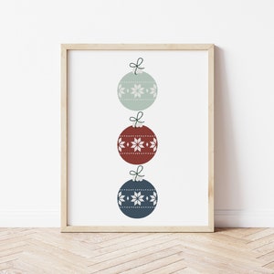 Christmas Ornament Digital Print Christmas Decor Digital Download Holiday Printable Wall Art Christmas Mantel Decor Instant Download