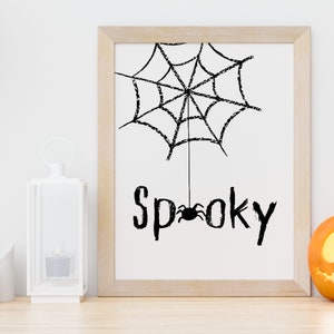 Spooky Halloween Wall Decor Printable Halloween Art Instant Digital Download Spooky Halloween Printables Wall Art