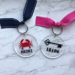 Vinyl Zip Code Keychain