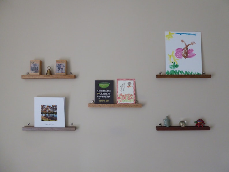 Micro Picture Ledge Display Shelf Bookshelf Oak With Etsy