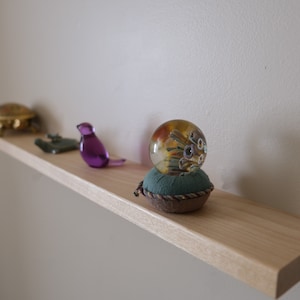Hardwood 3” Deep Floating Shelf – Thin, Minimalist Design - Solid Hardwoods – Choose Any Length between 8" to 48" – Keyhole Slots Easy Hang image 4