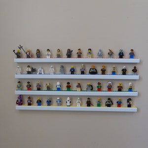  DECORLUXES Minifigures Miniature Display Case Collectibles  Display Shelves Rack for Figures, Shot Glasses, Collection, Floating Shelf,  Figurine Shelf for Wall Mount, Counter Top, Tie Rack Wall Mounted : Home &  Kitchen