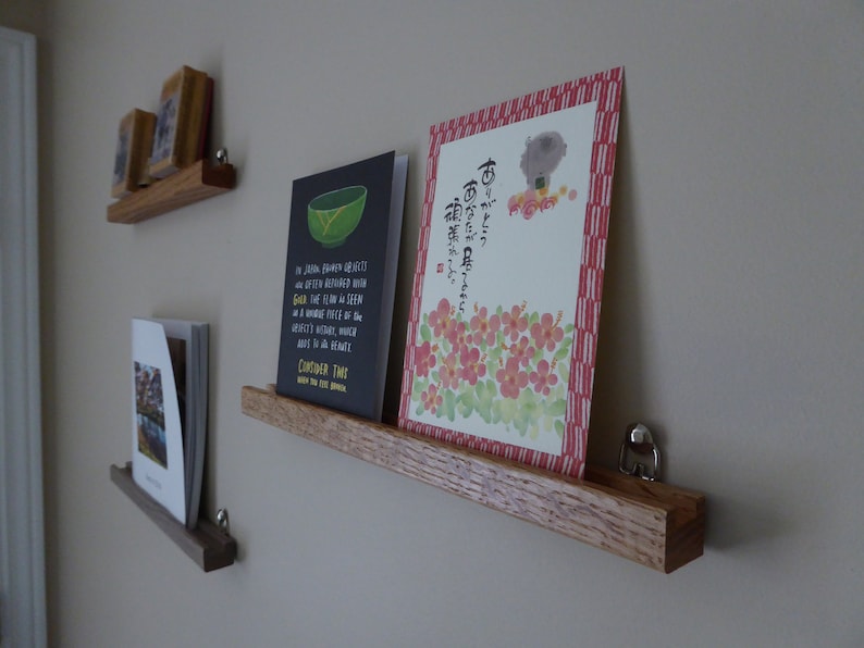 Micro Picture Ledge Display Shelf Bookshelf Oak With Etsy