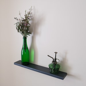 Chalk Paint 3-Inch Deep Floating Shelf – Thin, Minimalist Design - Hardwood – Choose Any Length between 8" to 48" – Keyhole Slots Easy Hang