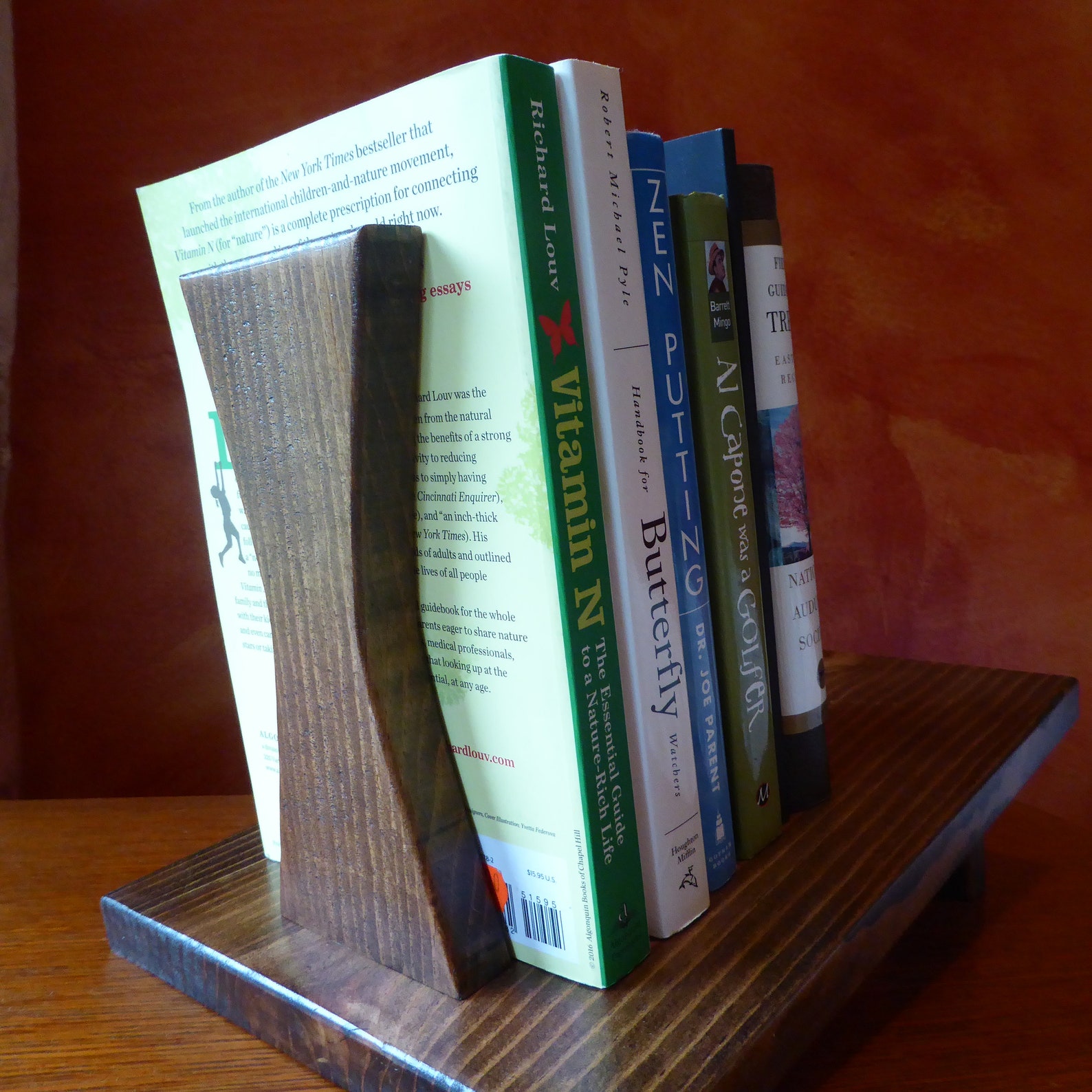 Nightstand Angled Book Holder Bookshelf Book Display Book Etsy