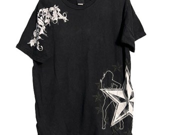 Vintage No Fear Look Fear in the Eyes 90s Style T-shirt XL