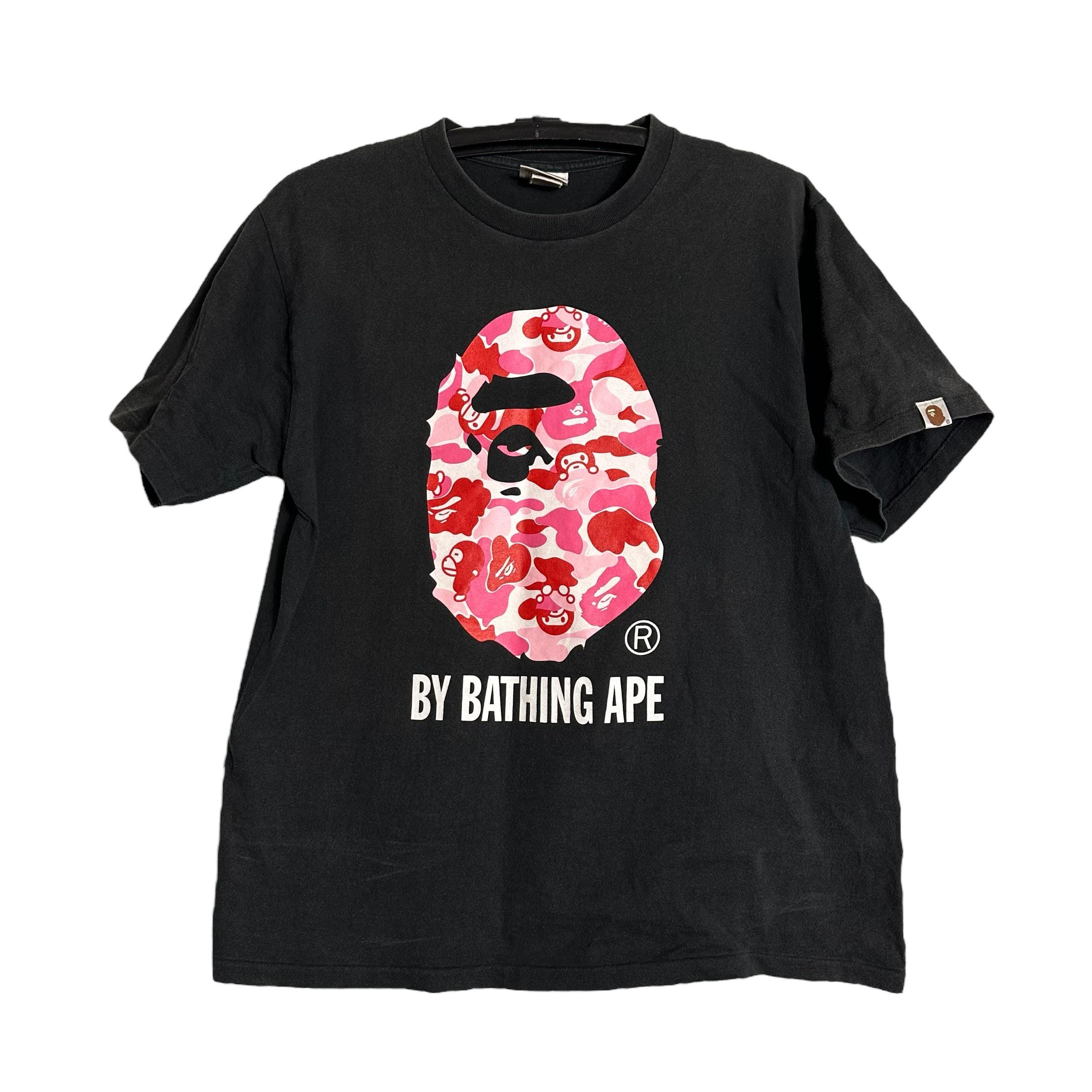 【A BATHING APE】★Ape T‐Shirt★ Vintage BAPE A Bathing Ape Big Face Camo T-shirt Single