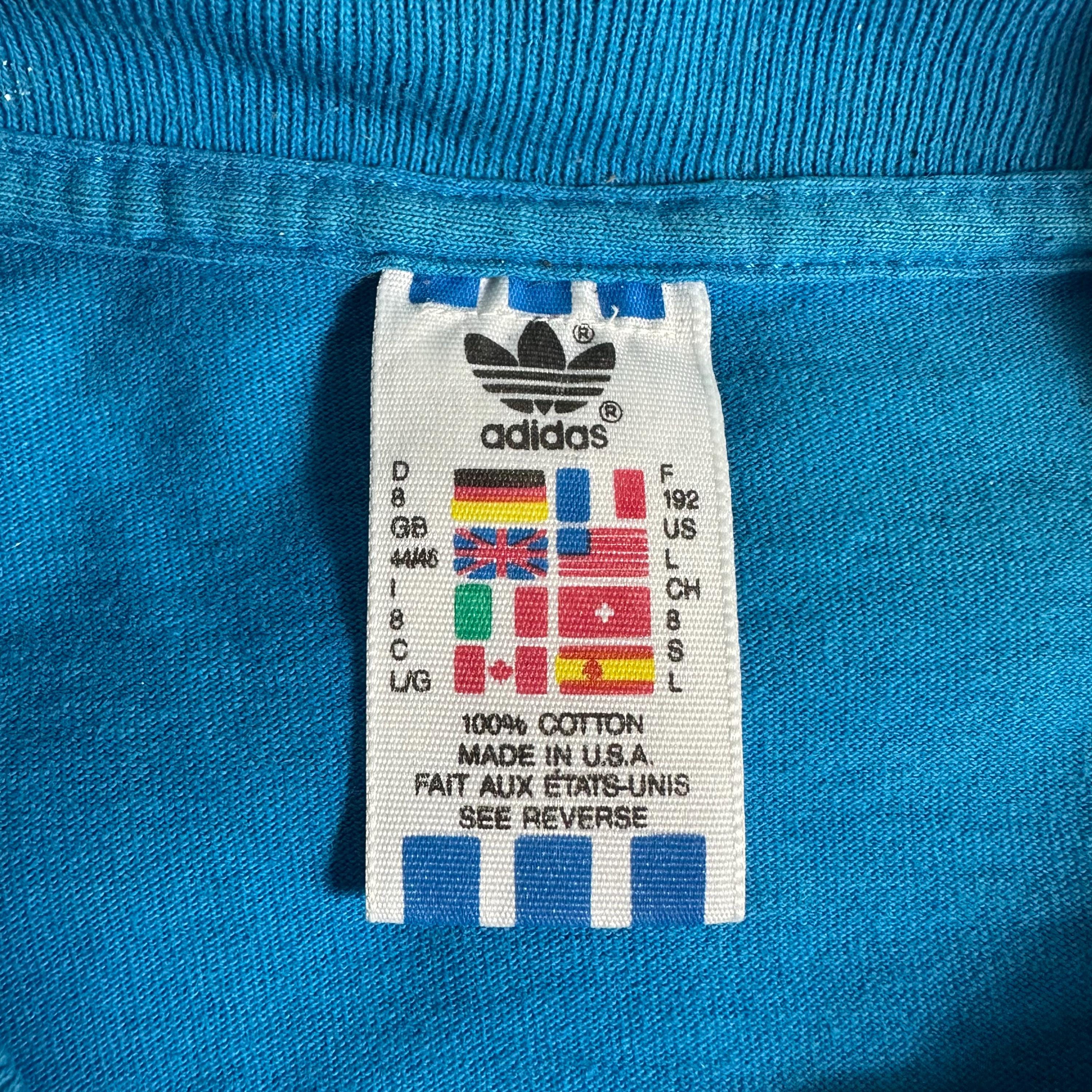 ワンピース 90s adidas vintage Tee MAXI OP Vintage 90s Adidas Big Logo OVP T-shirt Single Stich - Etsy
