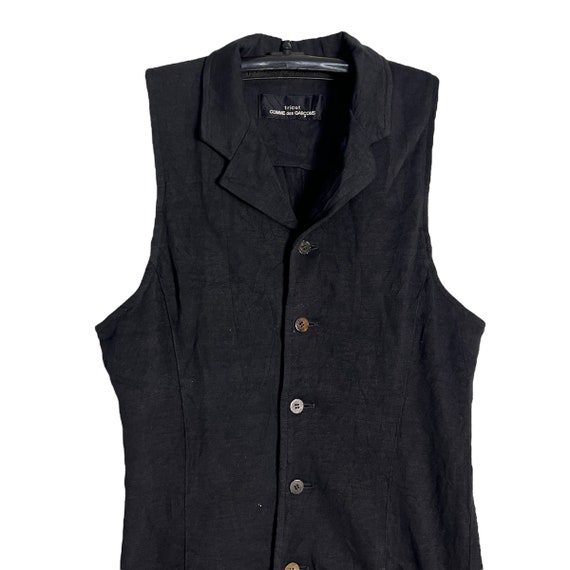 Comme des Garçons tricot grey and black destroyed cardigan