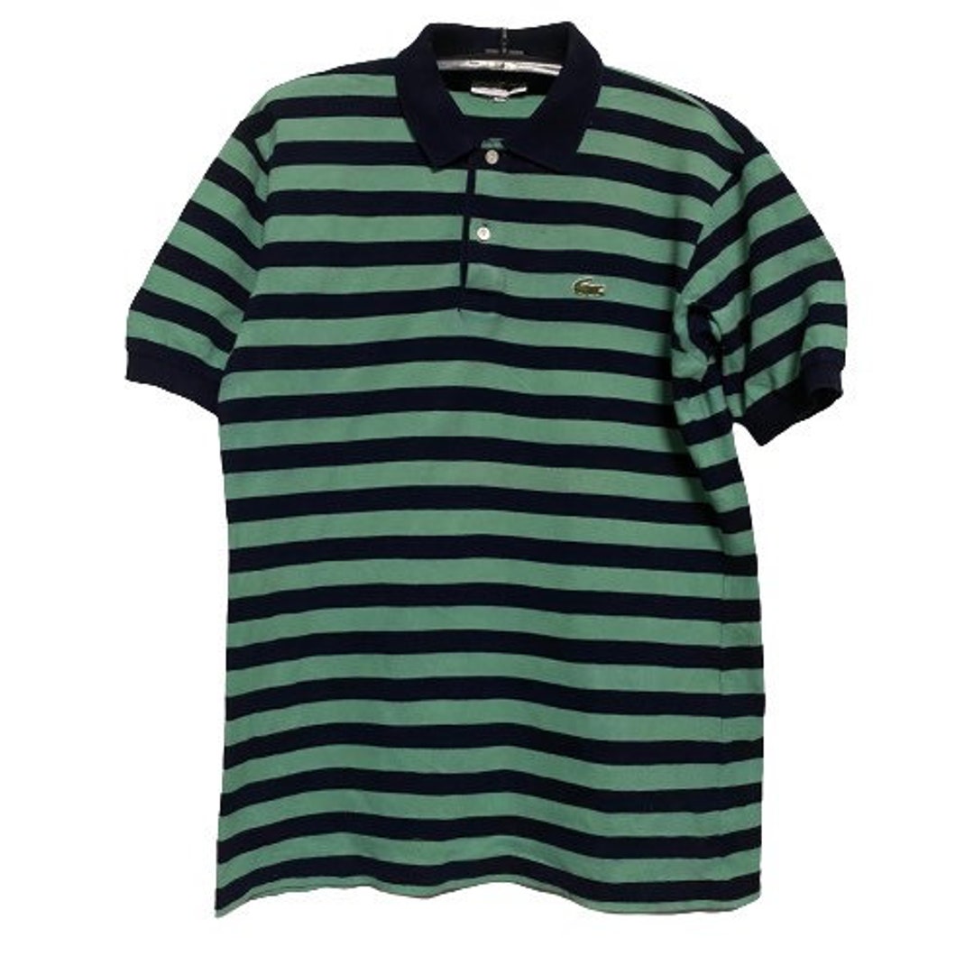 Lacoste Stripes Polo Green Black Color - Etsy Israel