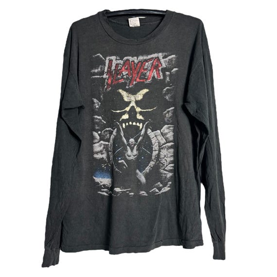 Vintage 90s Slayer Band Live Instrusion Long Sleeve T-shirt - Etsy