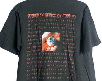 【激レアお詫びポラ付】【未使用限定品】SKID ROW 1995年ツアーTシャツ Vintage Skid Row Subhuman Being on Japan Tour 1995 T-shirt