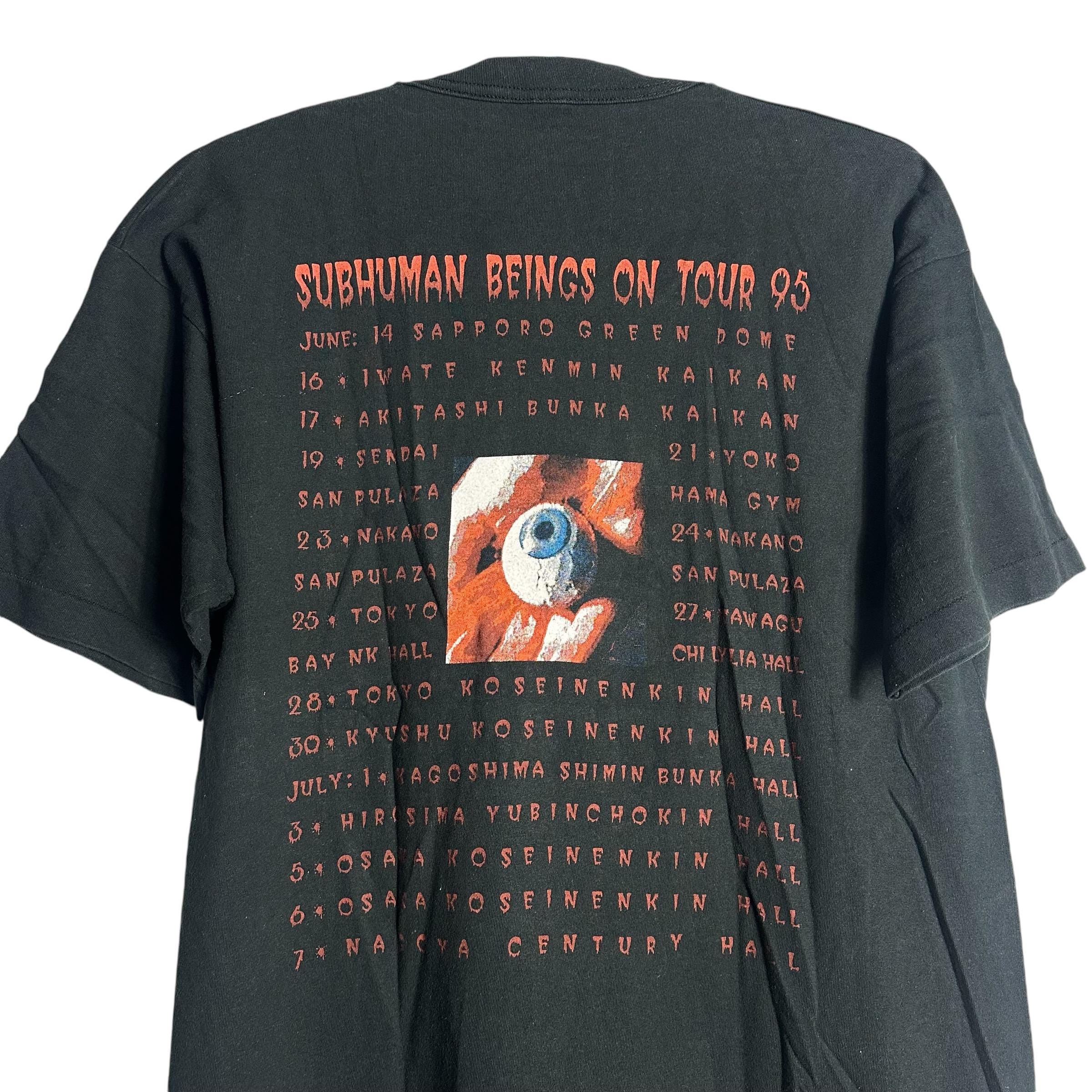【激レアお詫びポラ付】【未使用限定品】SKID ROW 1995年ツアーTシャツ Vintage Skid Row Subhuman Being on Japan Tour 1995 T-shirt