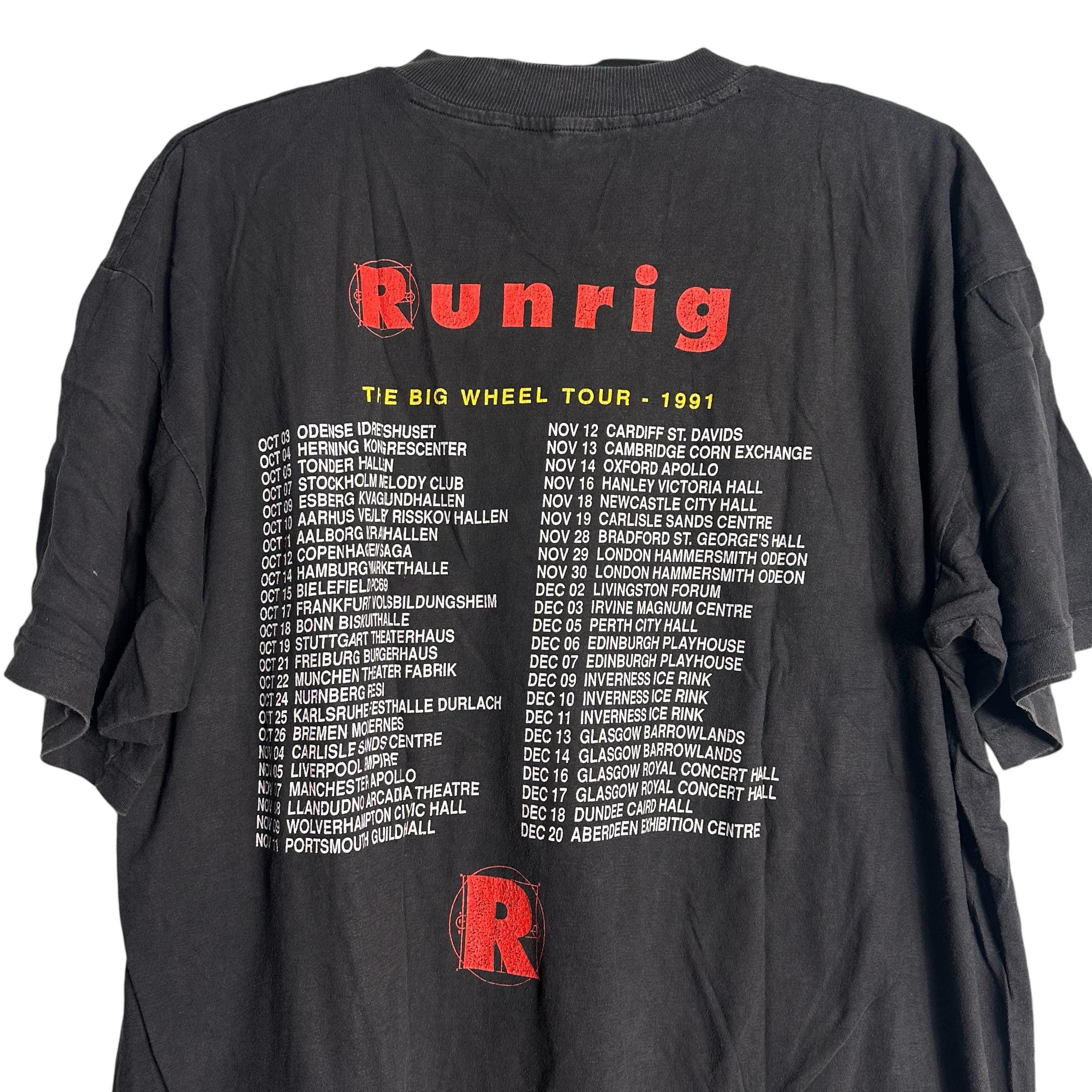 Vintage 90s Runrig the Big Wheel Album Tour 1991 T shirt Etsy