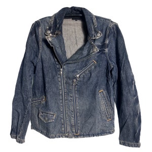 Vintage Strahlen Japanische Marke Doppelkragen Jeansjacke