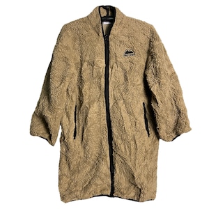 Lange jas van vintage First-donswolfleece