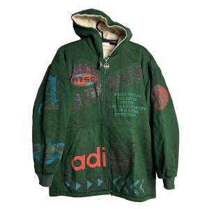 Vintage Adidas Trefoil Fleece Lined Hoodie Jacket