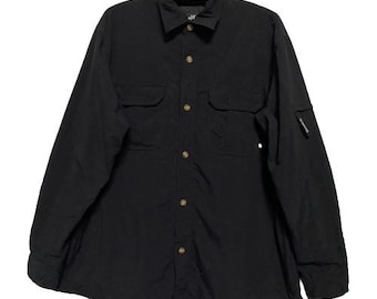 Authentic Vintage The North Face Button Up Shirt Black Color Large Size