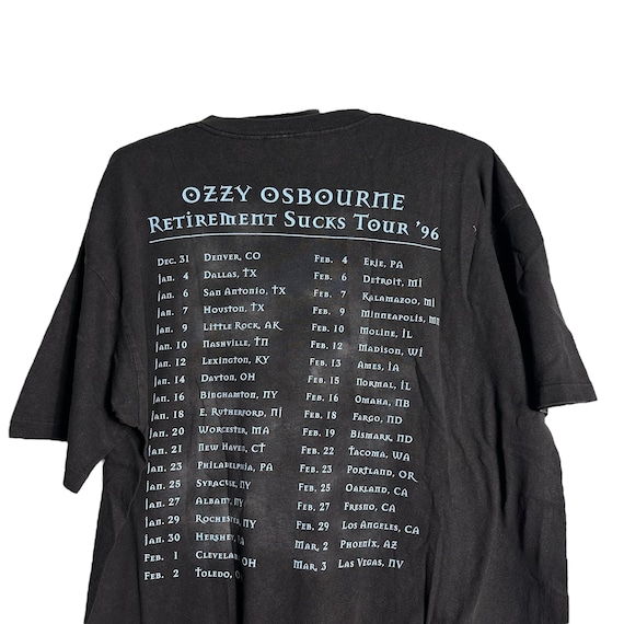 Vintage Ozzy Osbourne USA Tour 1996 T-shirt Single St… - Gem