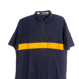 Vintage Polo Sport Ralph Lauren Spell Out Half-Zip Polo Shirt