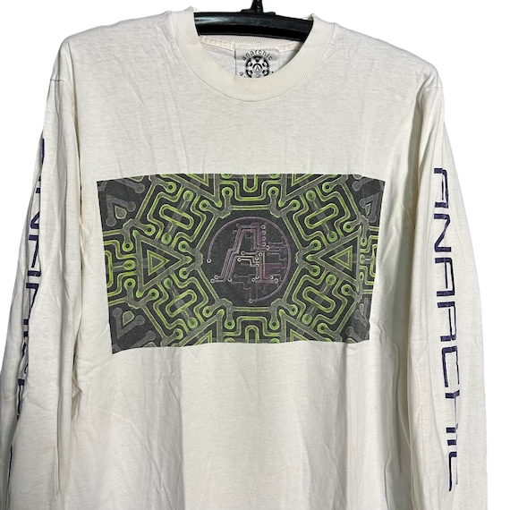Vintage Anarchic Adjustment Long Sleeves Streetwear T-shirt Vintage Anarchic Adjustment Long Sleeves Streetwear T-shirt