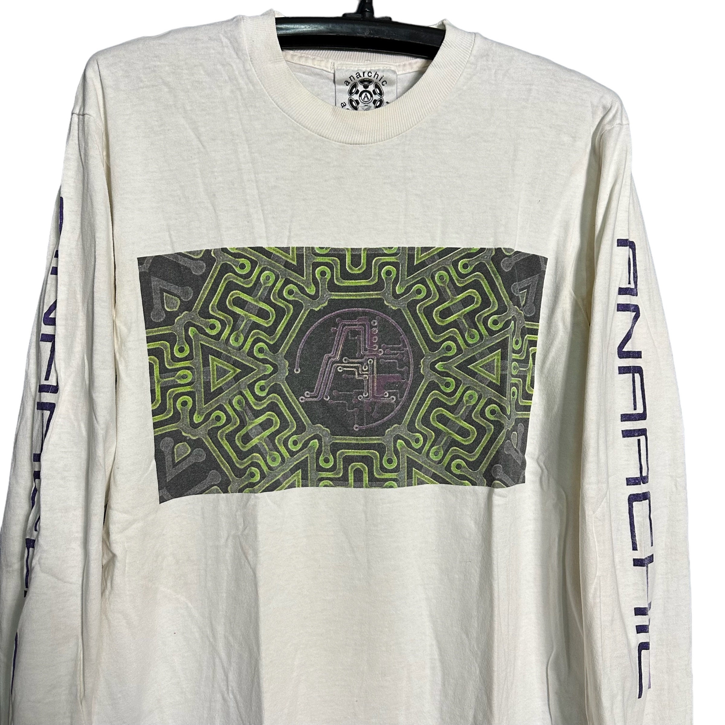 Vintage Anarchic Adjustment Long Sleeves Streetwear T-shirt Vintage Anarchic Adjustment Long Sleeves Streetwear T-shirt