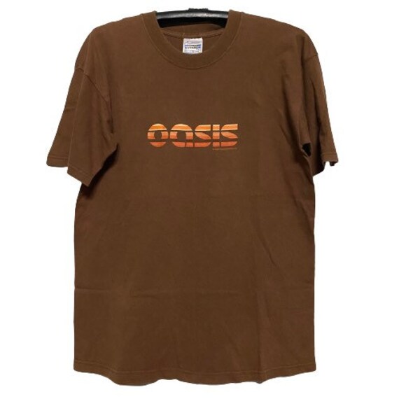 Authentic Vintage Oasis Band Shirt Brown Color Med