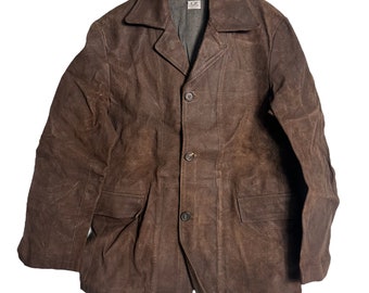 ジャケット・アウター Vtg TENDERROIN horse leather combi coat Vtg TENDERROIN horse leather combi coatΩ