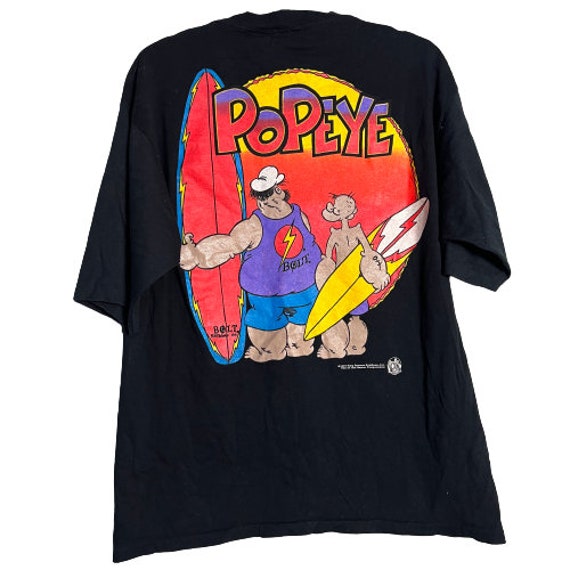 Vintage 90s Lightning Bolt Surf x Popeye Shirt Single Stich - Etsy ...