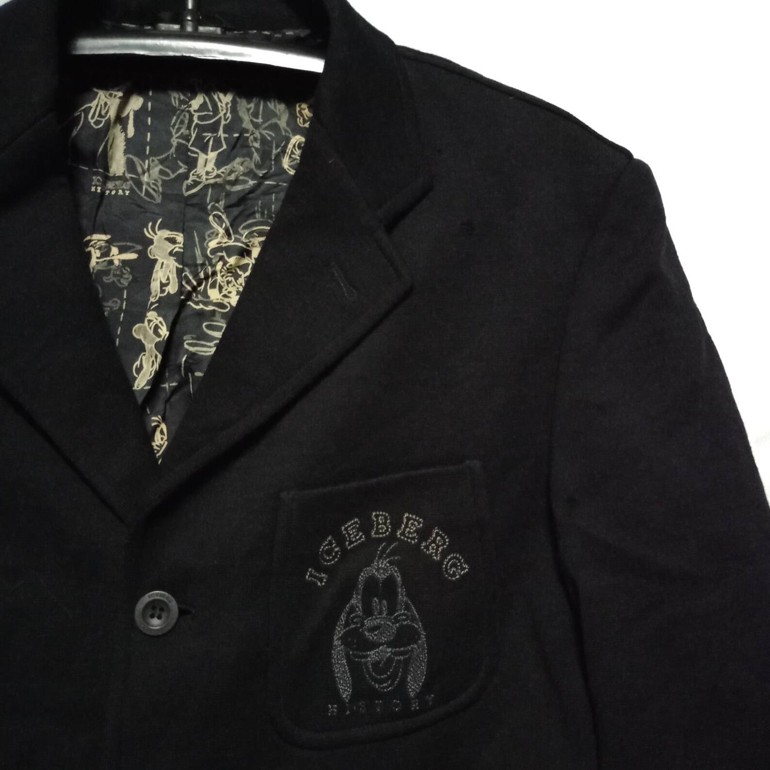 Iceberg History Coats Vintage Branded Black Color Made in Etsy New