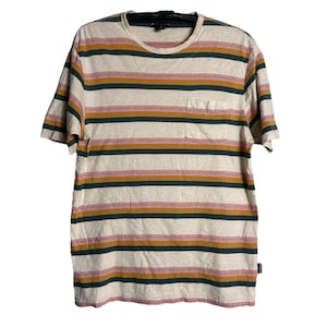Vintage  Patagonia Stripes Multicolor Single Pocket T-shirt