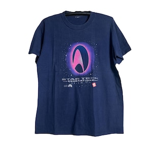 Vintage 90s Star Trek Generation Movie T-shirt Single Stich