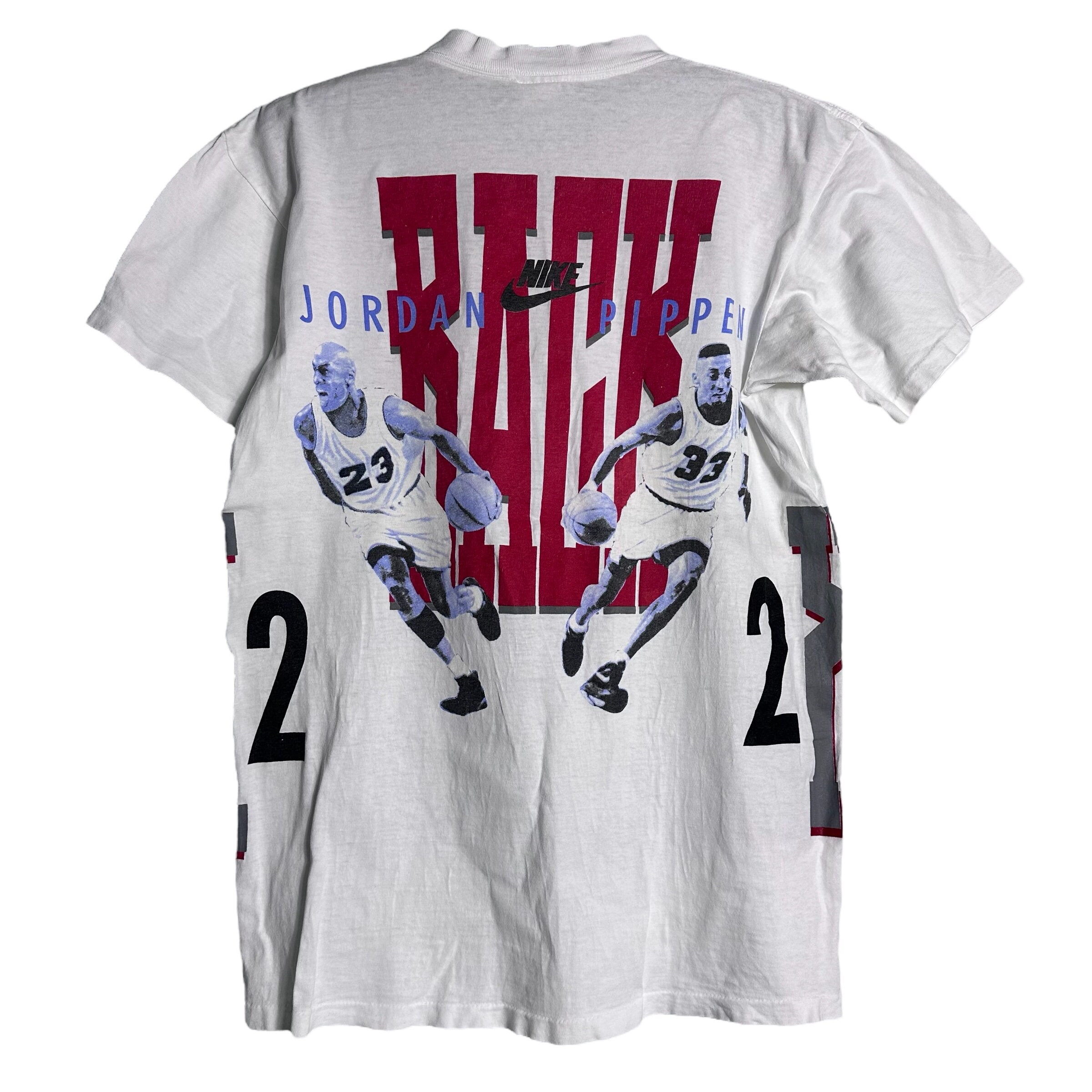 90s NIKE JORDAN PIPPEN tシャツ 半袖　フリーサイズメンズ Vintage Nike Jordan & Pippen T-shirt / Rare OG 90s Nike Grey