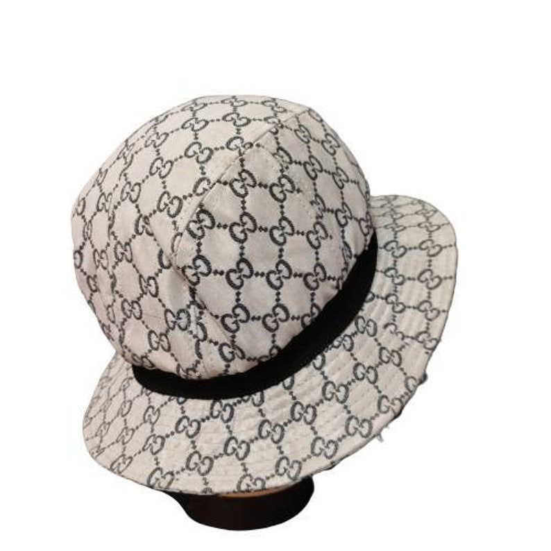 Authentic Vintage GUCCI Monogram Bucket Hat White Color Made Etsy