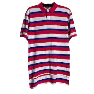 Vintage Polo Ralph Lauren Stripes Polo Shirt Made in USA