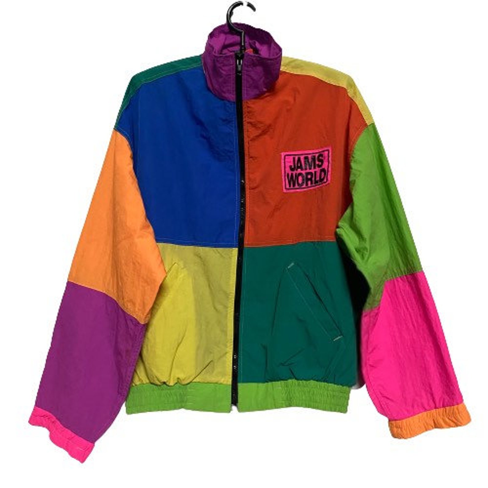 Authentic Vintage Jams World Windbreaker Jacket Multicolor Etsy