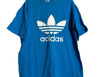 ワンピース 90s adidas vintage Tee MAXI OP Vintage 90s Adidas Big Logo OVP T-shirt Single Stich - Etsy