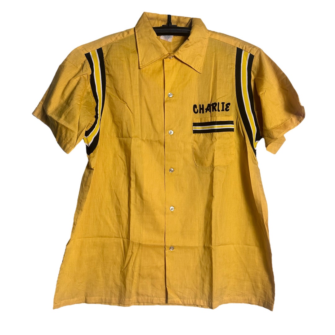 Vtg 70s Hilton Chain Stitch Bowling Shirt “Jim” North Shore