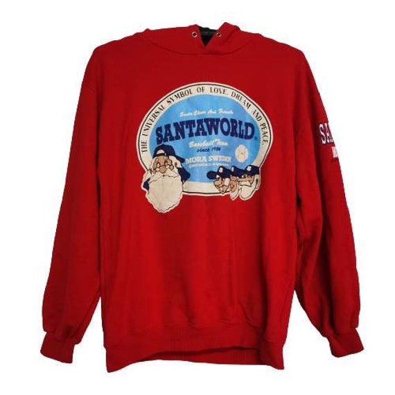 Authentic VintageSantaWorld Hoodie Sweater Red Co… - image 3