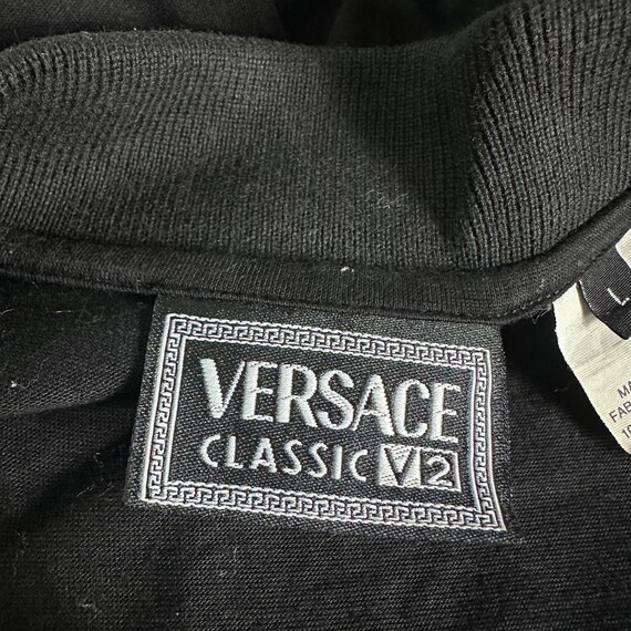 Vintage Versace Classic V2 Half Zipper Polo Shirt - image 5