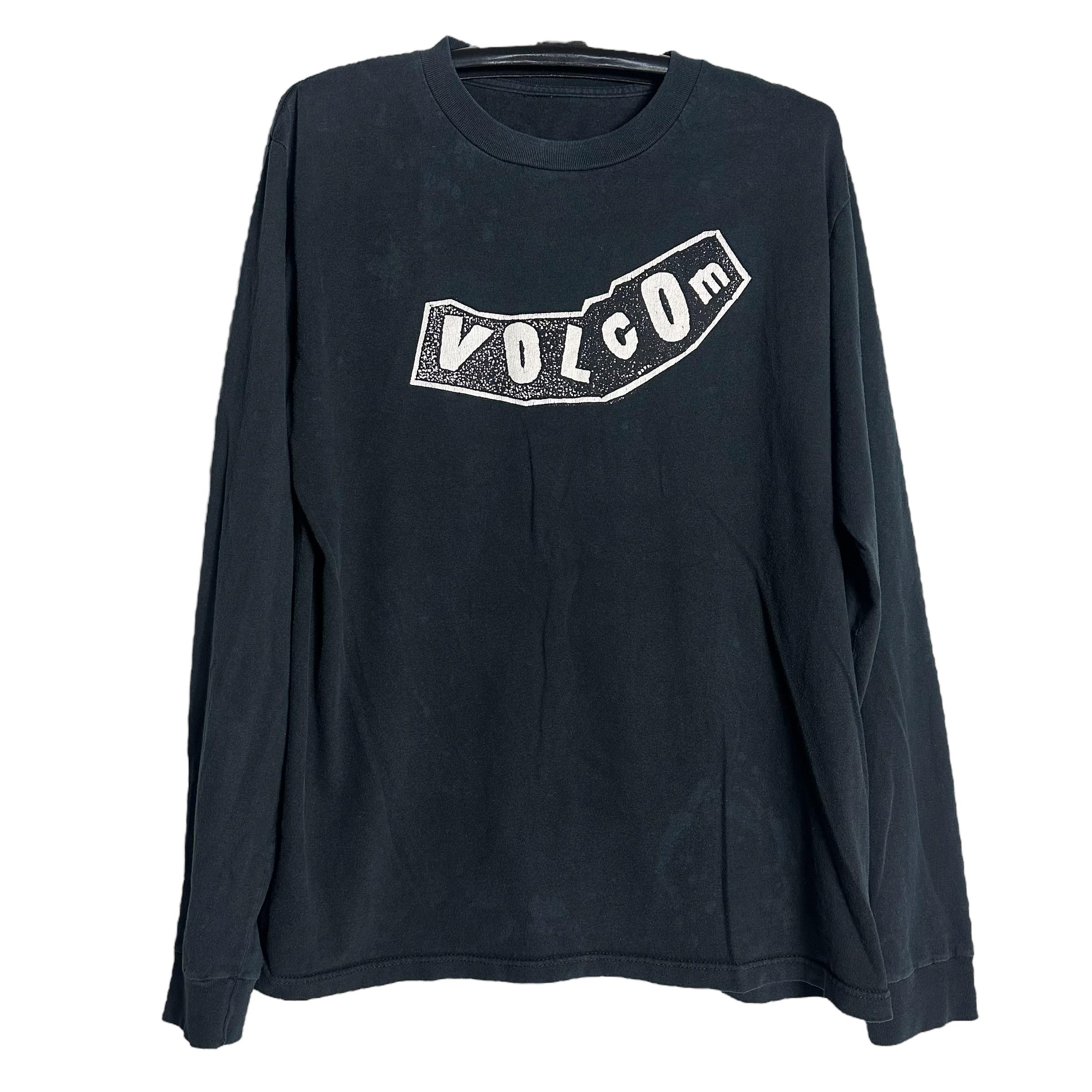 激レア　ビンテージ　Volcom ブラック ロングスリーブ Tシャツ Vintage 90s Volcom Skateboard Long Sleeve T-shirt - Etsy