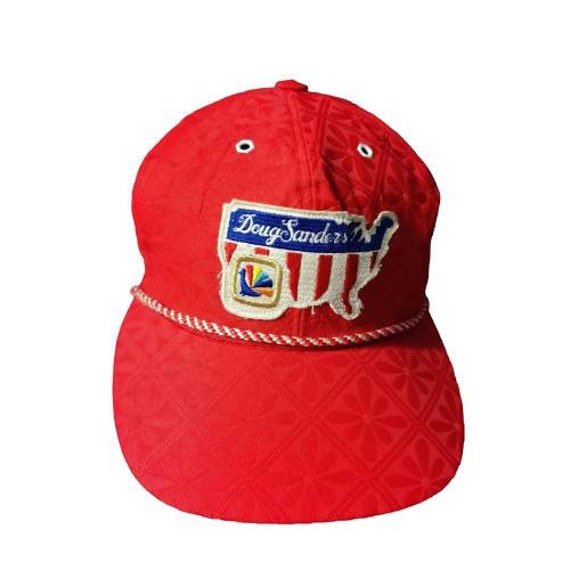 Authentic Doug Sanders Vintage Snapback Cap Red C