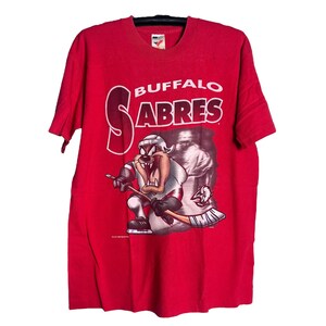 Vintage Buffalo Sabres Tazz Warner Bros T-shirt Single Stich