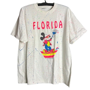 Vintage 90s Mickey Mouse Shirt Painted Made in USA