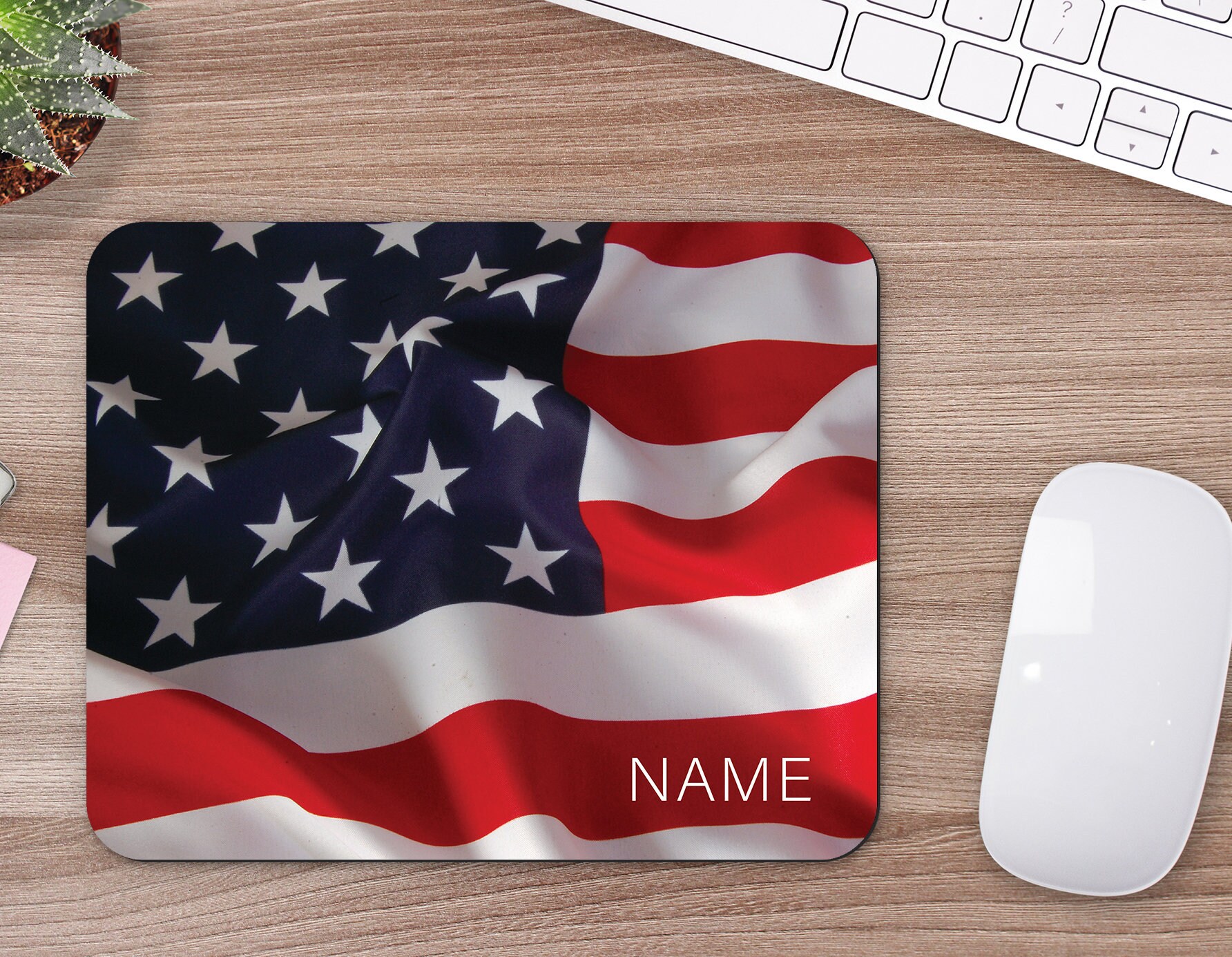 American Flag Mouse Pad USA United States Office Etsy