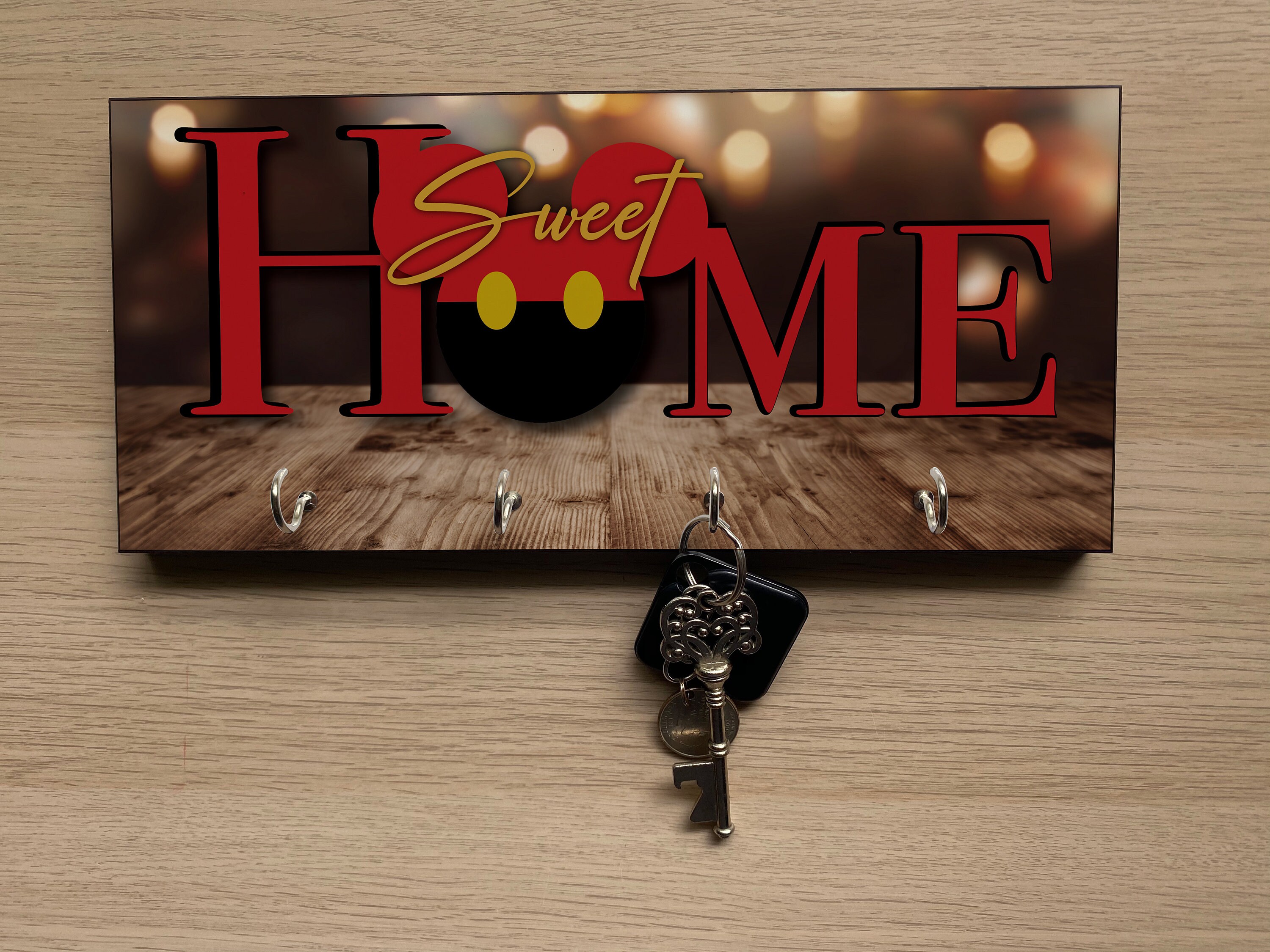 Disney Key Holder Sweet Home Home Decor Mickey Mouse Etsy