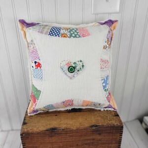 Vintage quilt pillow Vintage pillow Antique quilt pillow Feed sack quilt Feed sack #4