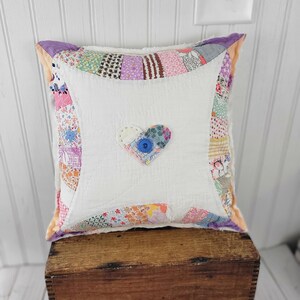 Vintage quilt pillow Vintage pillow Antique quilt pillow Feed sack quilt Feed sack #3