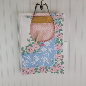 Clothes pin bag Peg bag Cotton clothes pin bag Vintage clothes pin bag